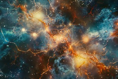 Kosmische Explosion: Abstrakte Nebula-Struktur